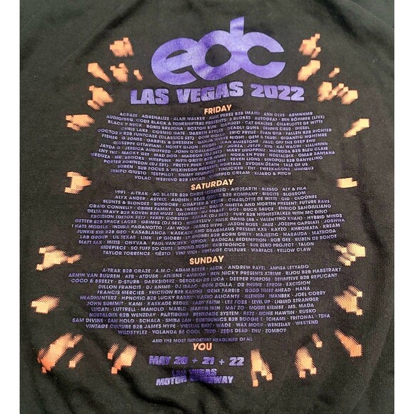 Official Insomniac EDC 2022 Las Vegas Lineup L Hoodie Electric Daisy Carnival - Picture 6 of 8